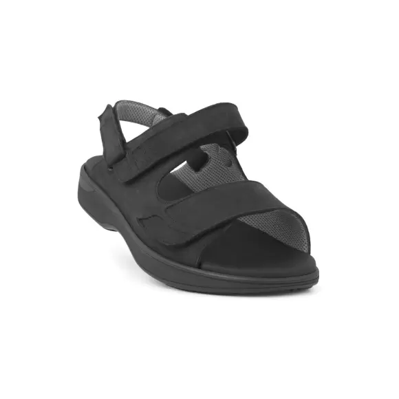 Justerbare Komfortable Sandaler i Sort fra New Feet – Tilbud!