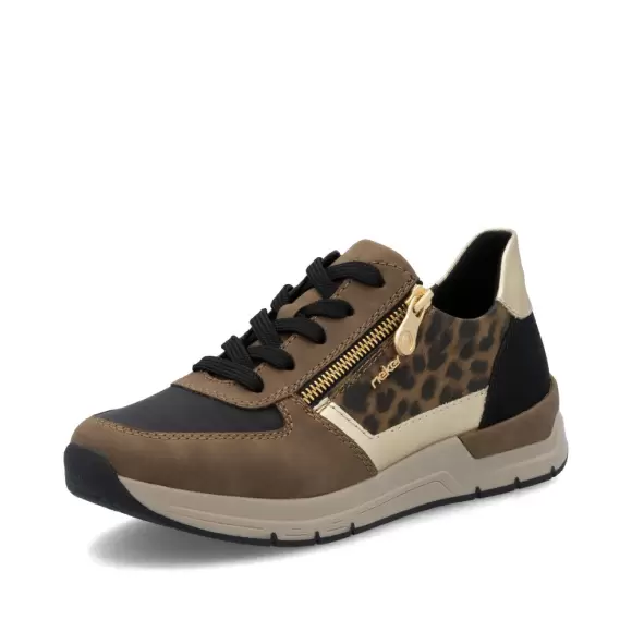 Rieker 58902 – Elegant Sort Sneaker til Damer med Komfort