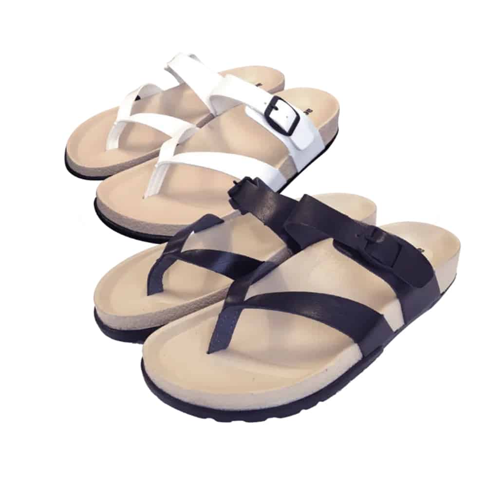 Hvid Sandaler Aerosoft Soft Unisex Eller Sort Sort Str - Satana.dk Skosh