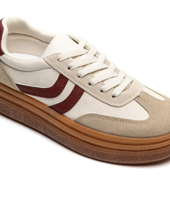 Agnes Dame Sneakers 8999 Wine - Shoes Skosh  - 5715406797656