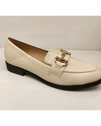 Beige Cilla Dame Loafers 442 - Shoes Skosh  - 5715406205687
