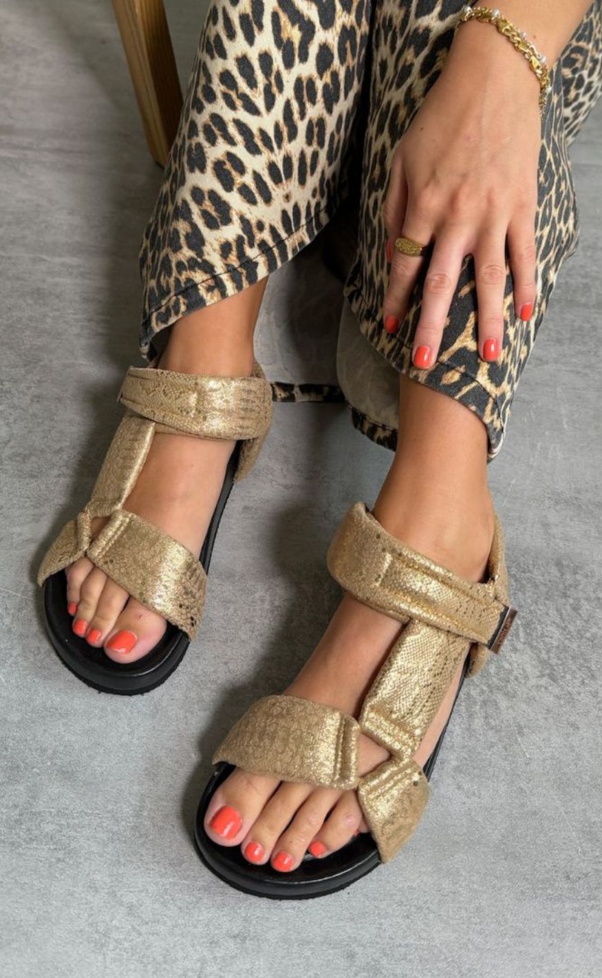 Guld Snake Copenhagen Shoes Sandaler Carrie Moon Gold Snake - Skosh - 5715334445735