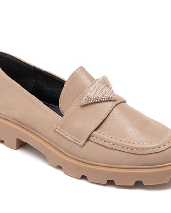 Kikka Dame Loafers 8021 Kaki - Shoes Skosh  - 5715406292052