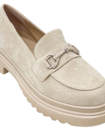 Beige Lissa Dame Loafers Hx20 - Shoes Skosh  - 5715406499314