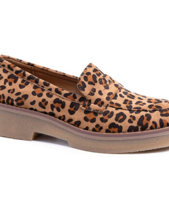Leopard Eleonora Dame Loafers 68249 - Shoes Skosh  - 5715406757971