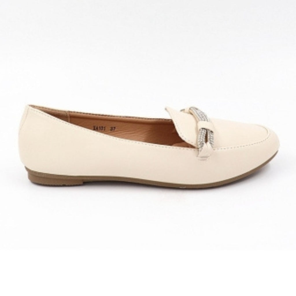 Beige Vilja Loafers Xa101 - Shoes Skosh - 5715406021928