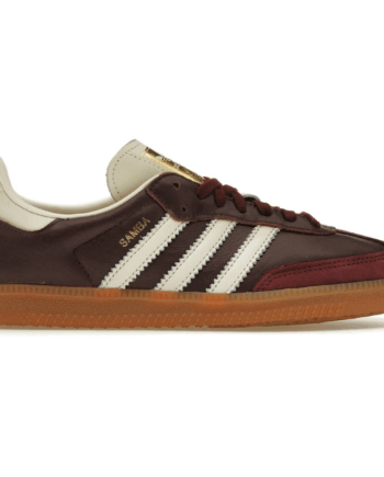 Adidas Samba Maroon Metallic Gold - Adidas Skosh  - 4066765863386