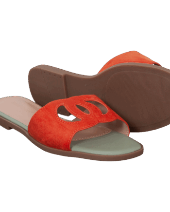 Orange Ideal Shoes Dame Sandaler - Ideal Shoes Skosh  - 5714470204473