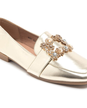 Ava Dame Loafers 8061 Gold - Shoes Skosh  - 5715406431130