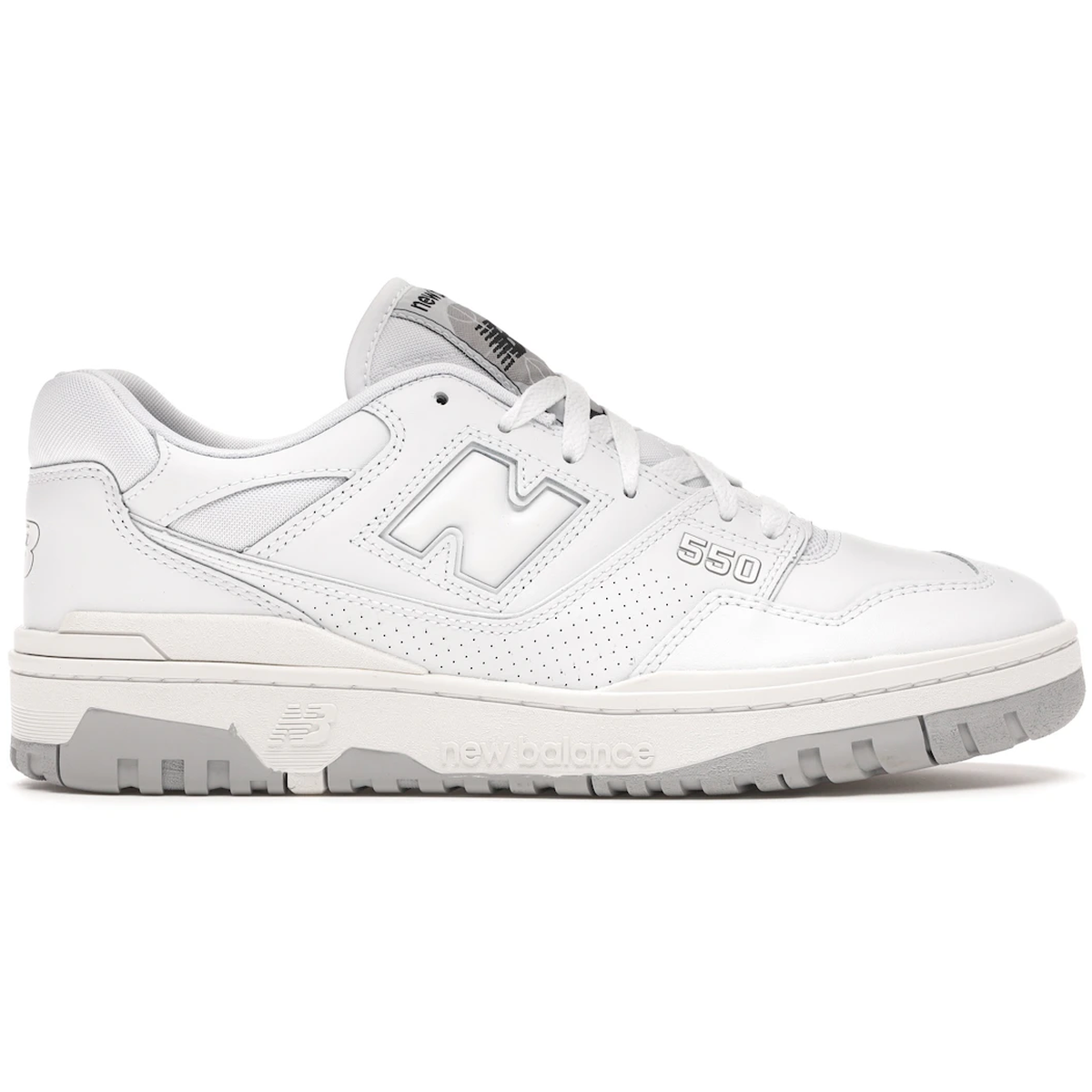 Hvid New Balance 550 White Grey - New Skosh - 194768756887