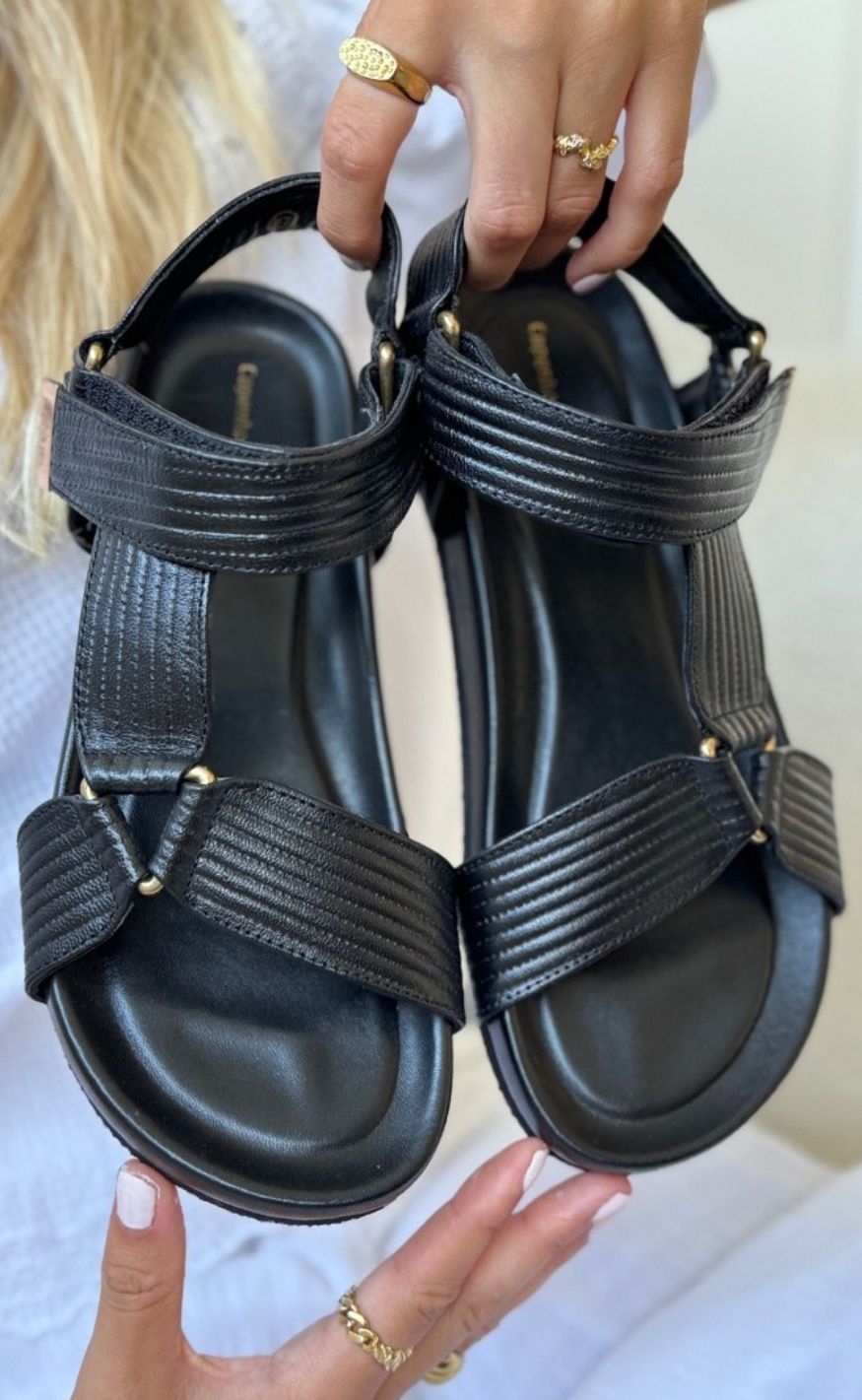 Sort Copenhagen Shoes Sandaler Carrie Leather Black - Skosh - 5715334286307