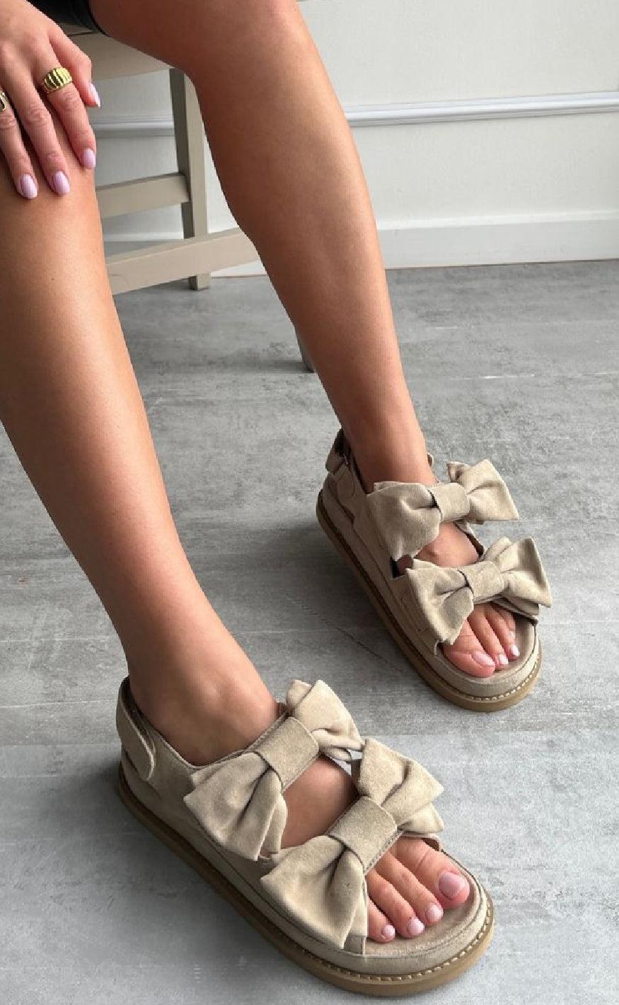 0301 BISCUIT Copenhagen Shoes Sandaler Come Suede Biscuit - Skosh - 5715334491565