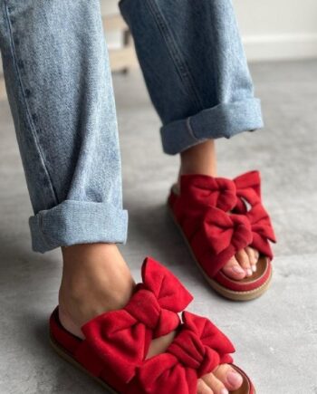 0016 Rød Copenhagen Shoes Sandaler Summer Dream Suede Red - Skosh  - 5715334472403