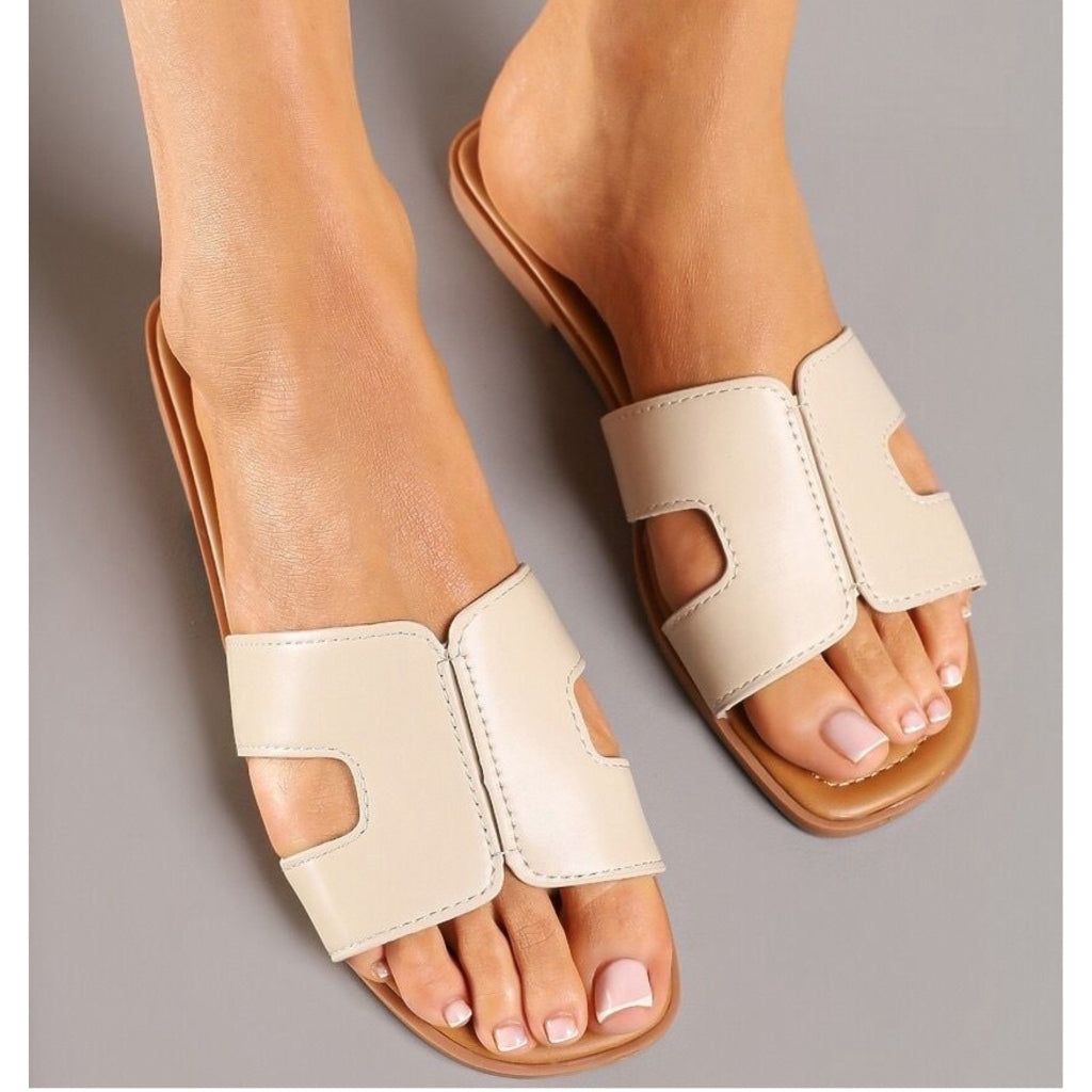 Beige Daisy Dame Sandaler Dm460 - Shoes Skosh - 5715406770598