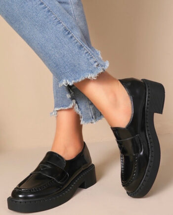 Sort Emma Dame Loafers Black - Shoes Skosh  - 5715406783161