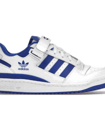 Hvid Adidas Forum Low White Royal Blue - Adidas Skosh  - 4064037427137
