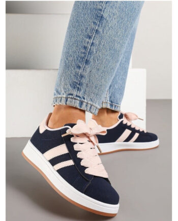 Navy Ginette Dame Sneakers 123 - Shoes Skosh  - 5715406734675