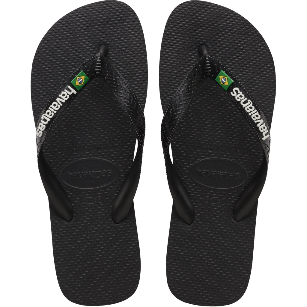 Sort Havaianas Slippers Unisex Brazil Logo 4110850 Black1069 - Havaianas Skosh - 7891224864584