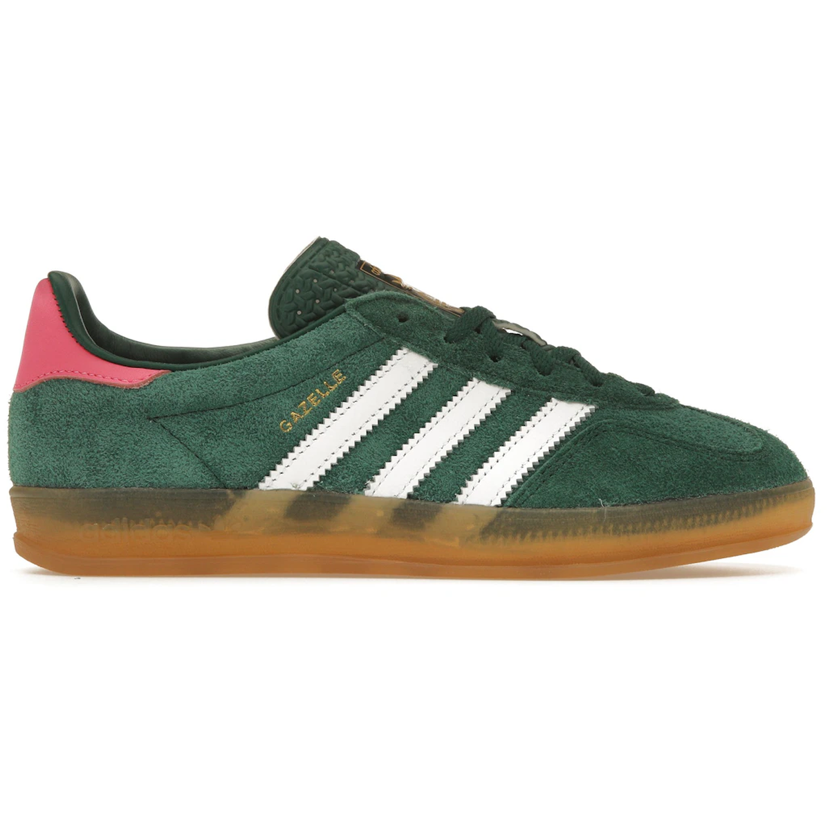 Pink Adidas Gazelle Indoor Collegiate Green Lucid - Adidas Skosh - 4066761889960