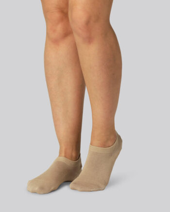 Beige Bambus Footies Strømper Til Kvinder - Bambuni Skosh