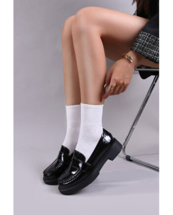 Sort Vega Dame Loafers Yu5598 Black - Shoes Skosh  - 5715406835877