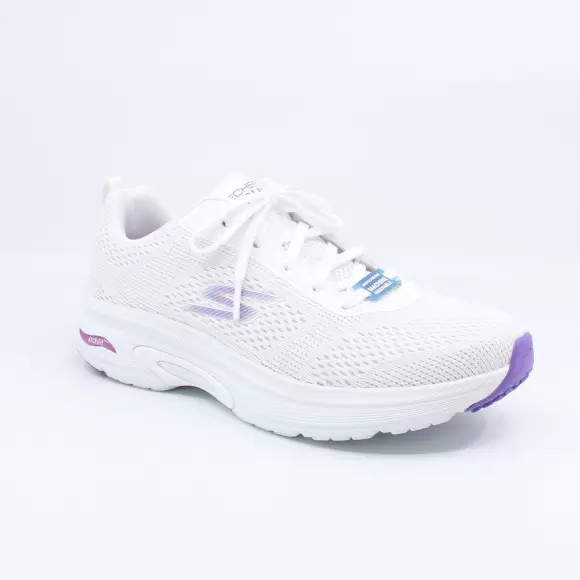 Hvid Skechers Womens Run Arch Fit Skyway 128953 Wpr - Skechers Skosh - 195969933367