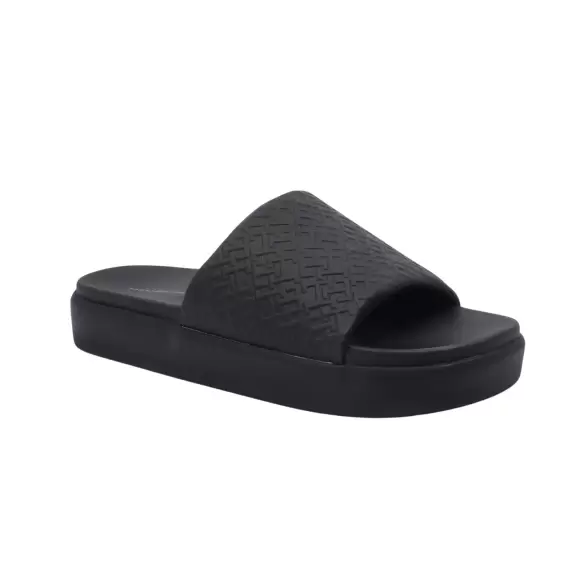Sort Tommy Hilfiger Platform Pool Slide Fw0fw07855 Bds - Tommy Hilfiger Skosh - 8720646903580